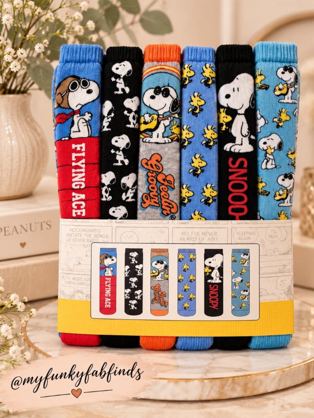Peanuts 6-pack sock set NWT